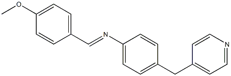 (E)-N-(4-methoxybenzylidene)-4-(pyridin-4-ylmethyl)aniline Struktur