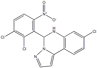 8-chloro-5-(2,3-dichloro-6-nitrophenyl)-5,6-dihydropyrazolo[1,5-c]quinazoline Struktur