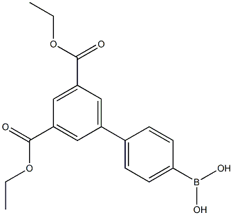 (3',5'-bis(ethoxycarbonyl)-[1,1'-biphenyl]-4-yl)boronic acid Struktur