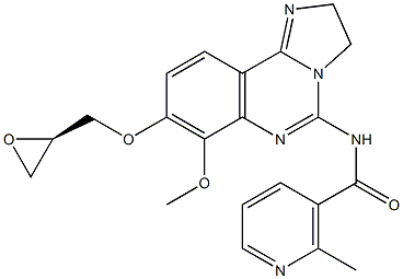 (R)-N-(7-methoxy-8-(oxiran-2-ylmethoxy)-2,3-dihydroimidazo[1,2-c]quinazolin-5-yl)-2-methylnicotinamide Struktur