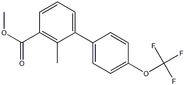 methyl 2-methyl-4'-(trifluoromethoxy)biphenyl-3-carboxylate Struktur