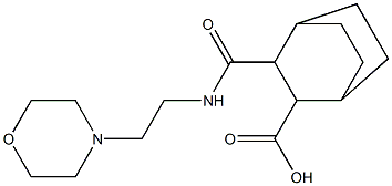 3-((2-morpholinoethyl)carbamoyl)bicyclo[2.2.2]octane-2-carboxylic acid Struktur