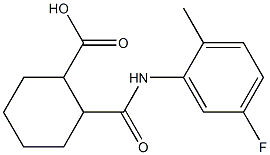 2-((5-fluoro-2-methylphenyl)carbamoyl)cyclohexanecarboxylic acid Struktur