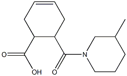 6-(3-methylpiperidine-1-carbonyl)cyclohex-3-enecarboxylic acid Struktur