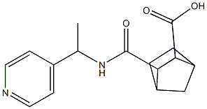 3-((1-(pyridin-4-yl)ethyl)carbamoyl)bicyclo[2.2.1]heptane-2-carboxylic acid Struktur