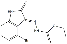 ethyl 2-(4-bromo-2-oxoindolin-3-ylidene)hydrazinecarboxylate Struktur