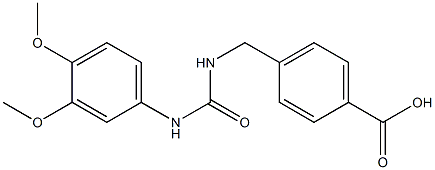 4-((3-(3,4-dimethoxyphenyl)ureido)methyl)benzoic acid Struktur