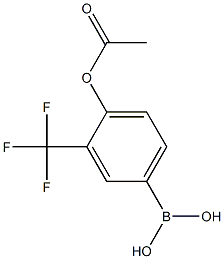 4-Acetoxy-3-trifluoromethyl-phenylboronic acid Struktur