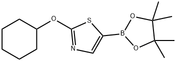 2-(Cyclohexyloxy)thiazole-5-boronic acid pinacol ester Struktur