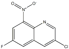 3-Chloro-6-fluoro-8-nitro-quinoline Struktur