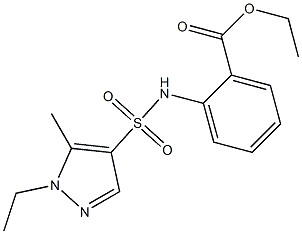 ethyl 2-(1-ethyl-5-methyl-1H-pyrazole-4-sulfonamido)benzoate Struktur