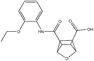 3-((2-ethoxyphenyl)carbamoyl)-7-oxabicyclo[2.2.1]heptane-2-carboxylic acid Struktur