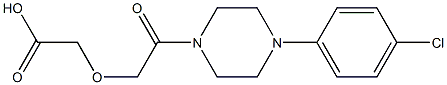 2-(2-(4-(4-chlorophenyl)piperazin-1-yl)-2-oxoethoxy)acetic acid Struktur