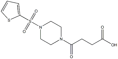 4-oxo-4-(4-(thiophen-2-ylsulfonyl)piperazin-1-yl)butanoic acid Struktur