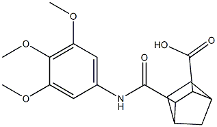 3-((3,4,5-trimethoxyphenyl)carbamoyl)bicyclo[2.2.1]heptane-2-carboxylic acid Struktur