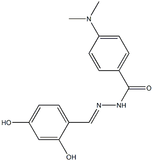 (E)-N'-(2,4-dihydroxybenzylidene)-4-(dimethylamino)benzohydrazide Struktur