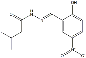 (E)-N'-(2-hydroxy-5-nitrobenzylidene)-3-methylbutanehydrazide Struktur