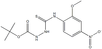 tert-butyl 2-((2-methoxy-4-nitrophenyl)carbamothioyl)hydrazinecarboxylate Struktur