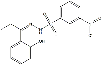 (Z)-N'-(1-(2-hydroxyphenyl)propylidene)-3-nitrobenzenesulfonohydrazide Struktur