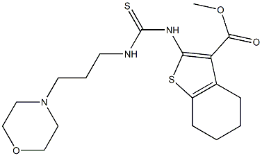 methyl 2-(3-(3-morpholinopropyl)thioureido)-4,5,6,7-tetrahydrobenzo[b]thiophene-3-carboxylate Struktur