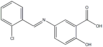 (E)-5-((2-chlorobenzylidene)amino)-2-hydroxybenzoic acid Struktur