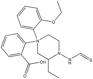 ethyl 4-(4-(2-ethoxyphenyl)piperazine-1-carbothioamido)benzoate Struktur