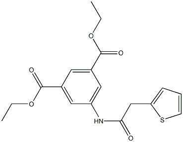 diethyl 5-(2-(thiophen-2-yl)acetamido)isophthalate Struktur