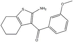 (2-amino-4,5,6,7-tetrahydrobenzo[b]thiophen-3-yl)(3-methoxyphenyl)methanone Struktur