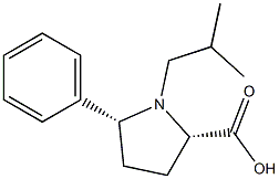 (2S,5R)-1-isobutyl-5-phenylpyrrolidine-2-carboxylic acid Struktur