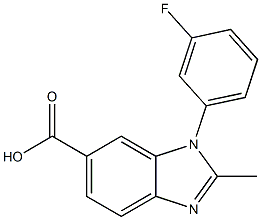 1-(3-fluorophenyl)-2-methyl-1H-benzo[d]imidazole-6-carboxylic acid Struktur