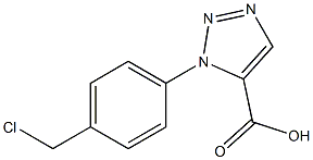 1-(4-(chloromethyl)phenyl)-1H-1,2,3-triazole-5-carboxylic acid Struktur