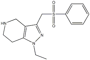 1-ethyl-3-(phenylsulfonylmethyl)-4,5,6,7-tetrahydro-1H-pyrazolo[4,3-c]pyridine Struktur