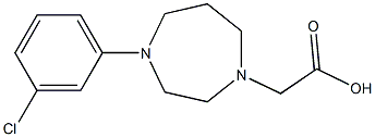 2-(4-(3-chlorophenyl)-1,4-diazepan-1-yl)acetic acid Struktur