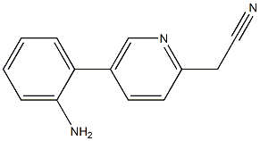 2-(5-(2-aminophenyl)pyridin-2-yl)acetonitrile Struktur