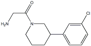 2-amino-1-(3-(3-chlorophenyl)piperidin-1-yl)ethanone Struktur