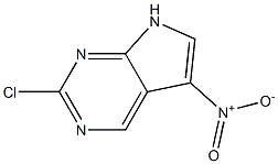 2-chloro-5-nitro-7H-pyrrolo[2,3-d]pyrimidine Struktur