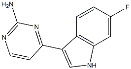 4-(6-fluoro-1H-indol-3-yl)pyrimidin-2-amine Struktur