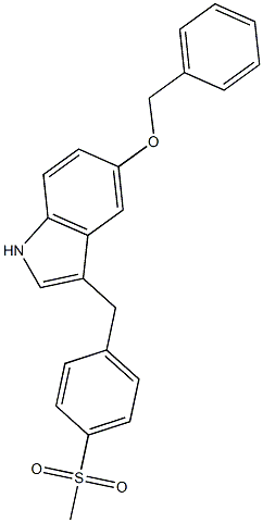 5-(benzyloxy)-3-(4-(methylsulfonyl)benzyl)-1H-indole Struktur