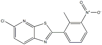 5-chloro-2-(2-methyl-3-nitrophenyl)thiazolo[5,4-b]pyridine Struktur