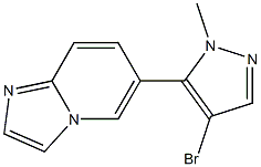 6-(4-bromo-1-methyl-1H-pyrazol-5-yl)imidazo[1,2-a]pyridine Struktur