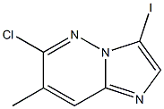 6-chloro-3-iodo-7-methylimidazo[1,2-b]pyridazine Struktur