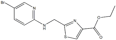 ethyl 2-((5-bromopyridin-2-ylamino)methyl)thiazole-4-carboxylate Struktur