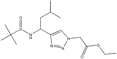 ethyl 2-(4-(1-(1,1-dimethylethylsulfinamido)-3-methylbutyl)-1H-1,2,3-triazol-1-yl)acetate