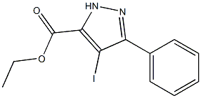 ethyl 4-iodo-3-phenyl-1H-pyrazole-5-carboxylate Struktur