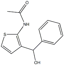 N-(3-(hydroxy(phenyl)methyl)thiophen-2-yl)acetamide Struktur