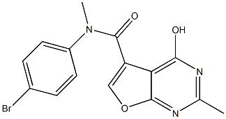 N-(4-bromophenyl)-4-hydroxy-N,2-dimethylfuro[2,3-d]pyrimidine-5-carboxamide Struktur