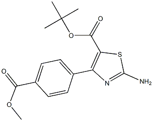 tert-butyl 2-amino-4-(4-(methoxycarbonyl)phenyl)thiazole-5-carboxylate Struktur