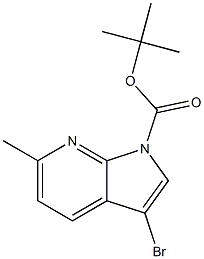 tert-butyl 3-bromo-6-methyl-1H-pyrrolo[2,3-b]pyridine-1-carboxylate Struktur