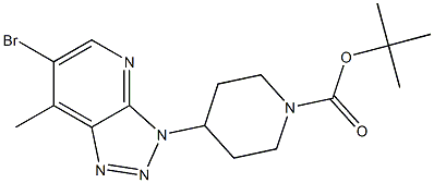 tert-butyl 4-(6-bromo-7-methyl-3H-[1,2,3]triazolo[4,5-b]pyridin-3-yl)piperidine-1-carboxylate Struktur