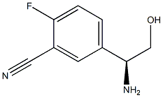 (S)-5-(1-amino-2-hydroxyethyl)-2-fluorobenzonitrile Struktur